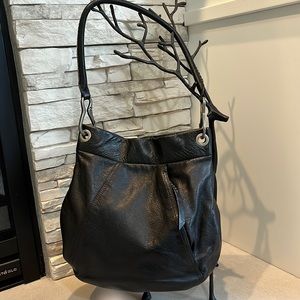 Vintage Hobo Bag- Black Leather